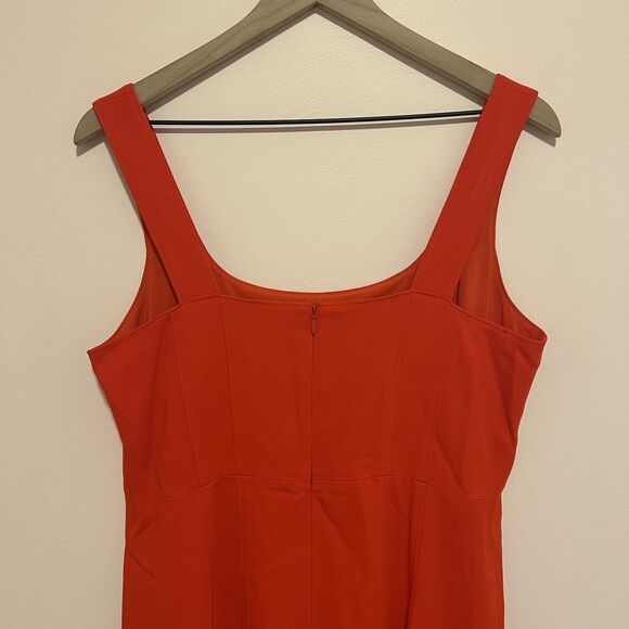 Veronica Beard Gloria Fluted Stretch-Crepe Midi Dress Red Size 10 - Picture 6 of 9